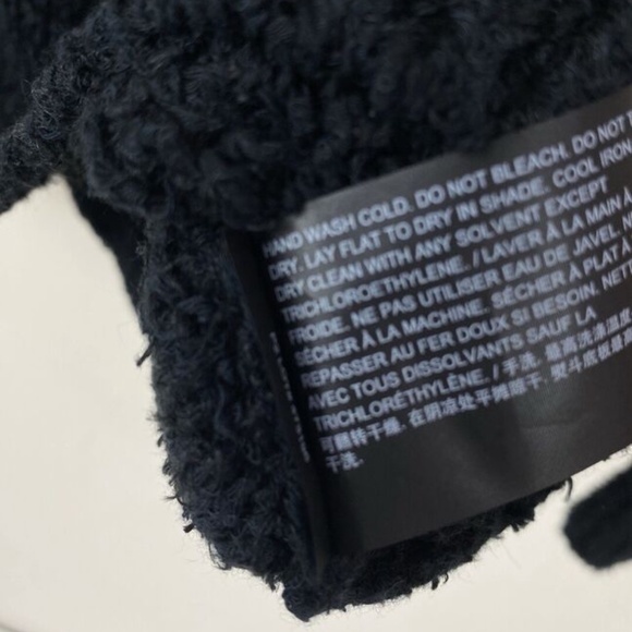 Theory Black Shrunken Fit Crewneck Sweater Feathered Cotton Linen - Picture 8 of 8